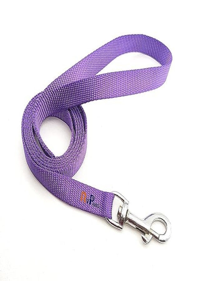 Pups&Pets 15 MM Soft Nylon Strip Pattern Radium/Reflective Dog Harness and Leash Set Ideal for Puppies and Small Breed Dogs (Purple) - Image 2